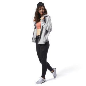 Bluza Damskie Reebok Training Supply Hooded Szare PL 98ZCNJE